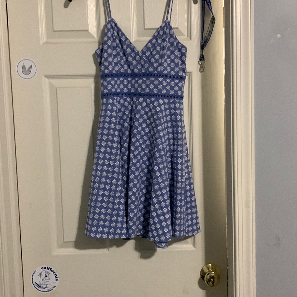Jun & Ivy Blue Floral Dress Size Xtra Small